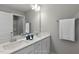 Clean bathroom with double vanity and shower at 23 Eagle Crest Ct # Holly English Country, Lillington, NC 27546