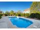 Relaxing rectangular pool with surrounding patio at 117 Hardy Oaks Way, Holly Springs, NC 27540
