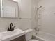 Bathroom with tub, shower, and vanity at 7040 Longstreet Dr # C, Raleigh, NC 27615