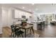 Open kitchen with island and modern appliances at 732 Apple Churn Dr, Fuquay Varina, NC 27526