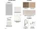 Kitchen and bathroom design plans with material options at 732 Apple Churn Dr, Fuquay Varina, NC 27526