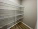 Walk-in pantry with wire shelving at 726 Sherrill Farm Dr, Benson, NC 27504
