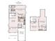 Two-story home floor plan with 3 bedrooms and 2 baths at 137 Swain St, Clayton, NC 27527
