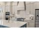 Modern kitchen features white shaker cabinets, gold hardware, and a gas cooktop at 465 Douglas Falls Dr, Wendell, NC 27591