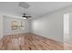 Bedroom with hardwood floors and a window at 1608 Irving Place, Creedmoor, NC 27522