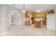 Kitchen with island and access to backyard at 1412 Hanford Hills Rd, Graham, NC 27253