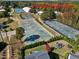 Aerial view of tennis courts at the Raleigh Racquet Club at 5356 Cypress Ln, Raleigh, NC 27609
