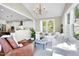 Sunroom boasts hardwood floors, comfortable seating and lots of natural light at 5356 Cypress Ln, Raleigh, NC 27609