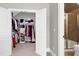 Walk-in closet with shelving and hanging rods at 5356 Cypress Ln, Raleigh, NC 27609