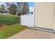 Small backyard with a white fence and a patio area at 2633 Vega Ct, Raleigh, NC 27614