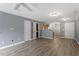 Open living area with hardwood floors and kitchen views at 2633 Vega Ct, Raleigh, NC 27614
