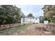 Large backyard with home view and basketball court at 159 Trantham Trl, Clayton, NC 27527