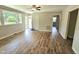 Spacious living room with hardwood floors and lots of natural light at 805 Newcombe Rd, Raleigh, NC 27610