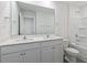 Clean bathroom with double vanity and bathtub at 210 Bay Laurel Dr, Sanford, NC 27332