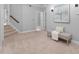 Hallway with bench seating and access to bedrooms at 3007 Olde Weatherstone Way, Cary, NC 27513