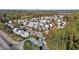 Aerial view of neighborhood with houses and trees at 2125 Star Sapphire Dr, Raleigh, NC 27610