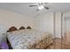 Primary bedroom with king-size bed and walk-in closet at 2125 Star Sapphire Dr, Raleigh, NC 27610