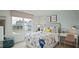 Bright bedroom with a bed, desk, and large window at 316 Leven Dr, Gibsonville, NC 27249