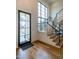 Grand entry with wood floors, a staircase, and French doors at 013 Bartley Holleman Rd # 13, New Hill, NC 27562