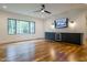 Spacious bonus room with hardwood floors and built-in cabinetry at 013 Bartley Holleman Rd # 13, New Hill, NC 27562