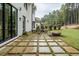 Spacious patio with stone tile and a water feature at 013 Bartley Holleman Rd # 13, New Hill, NC 27562