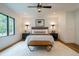 Main bedroom with hardwood floors, plush bed, and a serene atmosphere at 013 Bartley Holleman Rd # 13, New Hill, NC 27562