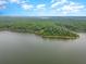 Aerial view of wooded lot on the lake at 013 Bartley Holleman Rd # 13, New Hill, NC 27562