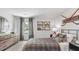 Spacious bedroom with plaid bedding and hockey decor at 1915 Puffin Dr # 198, Haw River, NC 27258