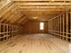 Unfinished bonus room with wooden framing and flooring at 101 Asti Ct, Clayton, NC 27527