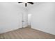 Bright bedroom with double door closet and wood-look flooring at 329 & 331 Roxboro St, Haw River, NC 27258
