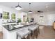 Eat-in kitchen with an island and dark granite countertops at 617 Orange Heights Loop Rd, Hillsborough, NC 27278