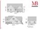 Set of house plans illustrating front, rear, and side elevations with a detached garage at 160 Purslane Dr, Franklinton, NC 27525