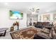 Bonus room with leather recliners, large TV, and decorative rug at 52 E Piston Pt, Clayton, NC 27520