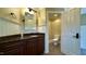 Elegant bathroom with granite vanity and tiled flooring at 110 Bywater Way, Chapel Hill, NC 27516