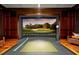 State-of-the-art golf simulator with detailed display at 110 Bywater Way, Chapel Hill, NC 27516
