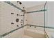 Large walk-in shower with multiple shower heads and built-in seat at 110 Bywater Way, Chapel Hill, NC 27516