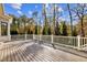 Spacious deck overlooking wooded backyard at 110 Bywater Way, Chapel Hill, NC 27516