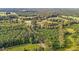 Aerial view of property showing home, pond, and expansive green space at 9847 Snow Camp Rd, Snow Camp, NC 27349