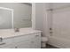 Main bathroom with bathtub, shower, and vanity at 100 Lemon Drop Ln, Franklinton, NC 27525