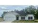 Charming one-story home with white siding, black roof, and stone accents at 100 Lemon Drop Ln, Franklinton, NC 27525