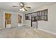 Dining room with wood accents and carpet at 2494 Joel Johnson Rd, Lillington, NC 27546