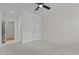 Bedroom with double doors to closet and neutral carpeting at 2105 Gentry Rd, Wake Forest, NC 27587