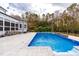 Inviting pool and patio great for entertaining at 204 Harvest Ln, Pittsboro, NC 27312