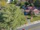 Aerial view of a house and surrounding neighborhood at 715 E Broad St, Fuquay Varina, NC 27526