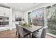 Bright dining area with sliding glass doors to deck at 4742 Cypress Tree Ln, Raleigh, NC 27612