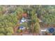 Aerial view showcasing home's private backyard at 143 Rawhide Dr, Louisburg, NC 27549