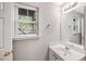 Small bathroom with a vanity and mirror at 254 Linden Park Ln Ln, Cary, NC 27519