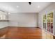 Dining room with hardwood floors and sliding glass doors to deck at 254 Linden Park Ln Ln, Cary, NC 27519