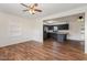 Open dining area with hardwood floors and kitchen views at 2524 Christian Light Rd, Fuquay Varina, NC 27526