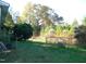 Spacious backyard with mature trees and a chain link fence at 6383 Elevation Rd, Benson, NC 27504